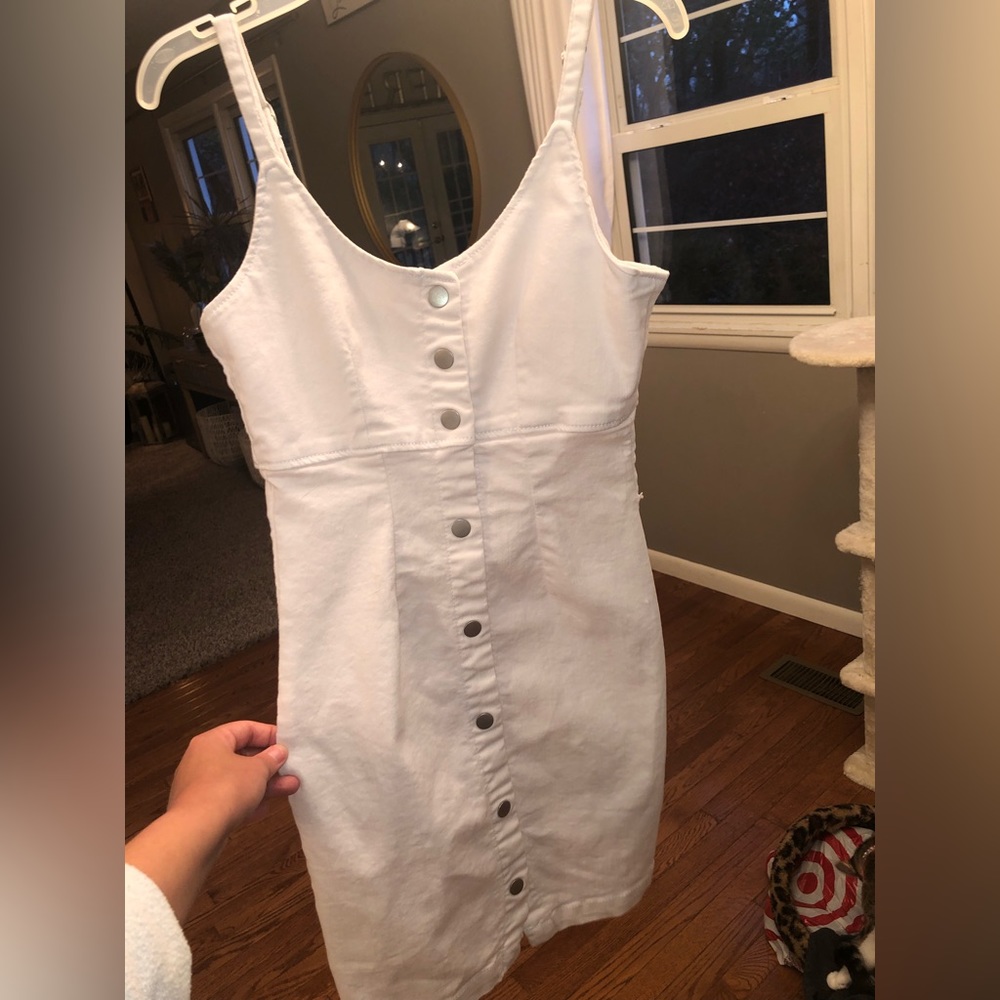 White button down dress